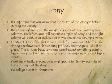 dramatic irony in the lottery|Unraveling the Complex Irony in Shirley Jackson‘s Disturbing .